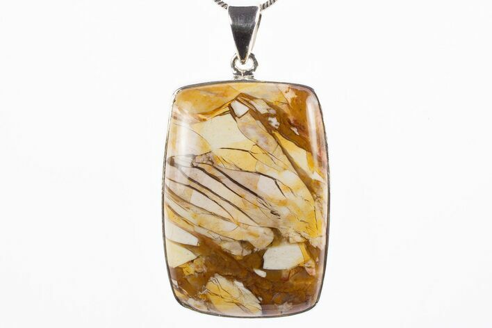 Brecciated Mookaite Jasper Pendant - Sterling Silver #305074